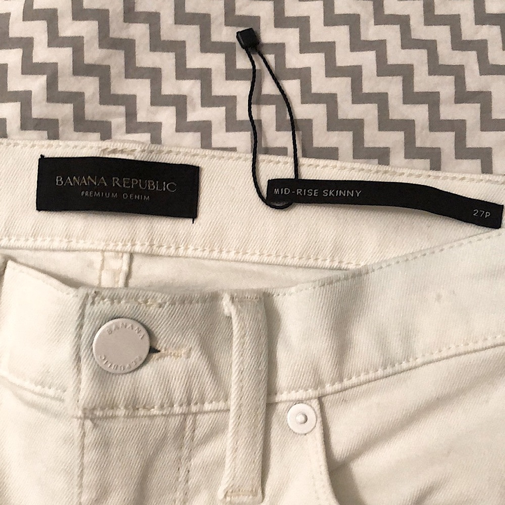 Women’s, Jeans, Banana Republic, 27 Petite, Sea Foam Blue - Picture 3 of 6